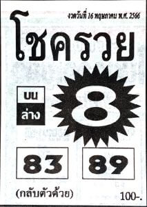 หวยโชครวย 16-5-66