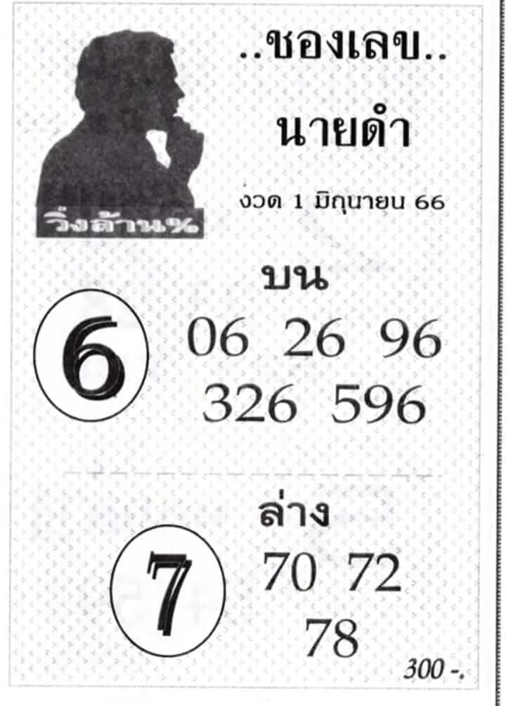 เลขนายดำ 1-6-66