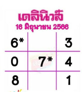 หวยเดลินิวส์ 16-6-66