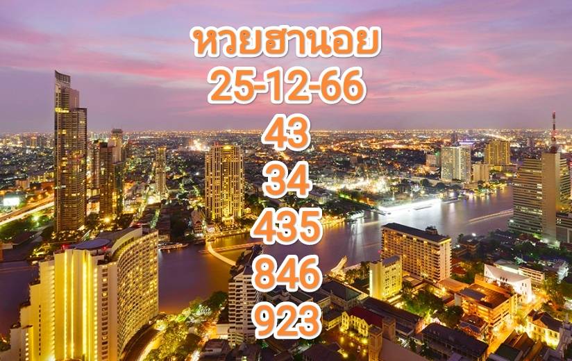 หวยฮานอยวันนี้ 25-12-66